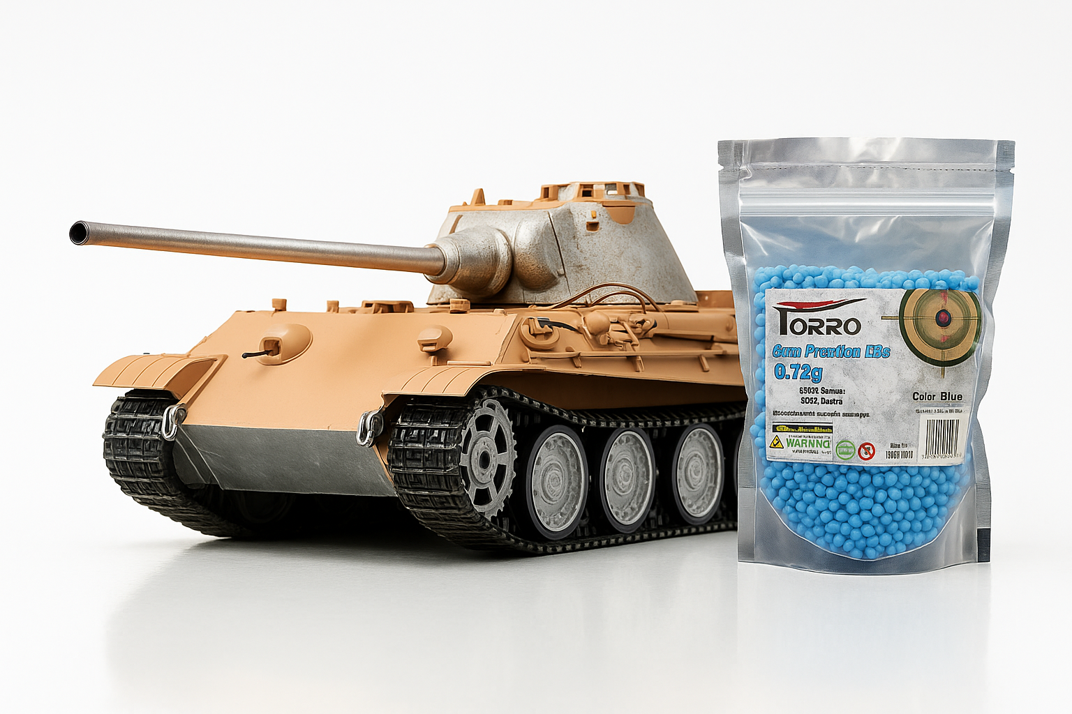 RC Panzer Panther unlackiert mit 5.000 Schuss