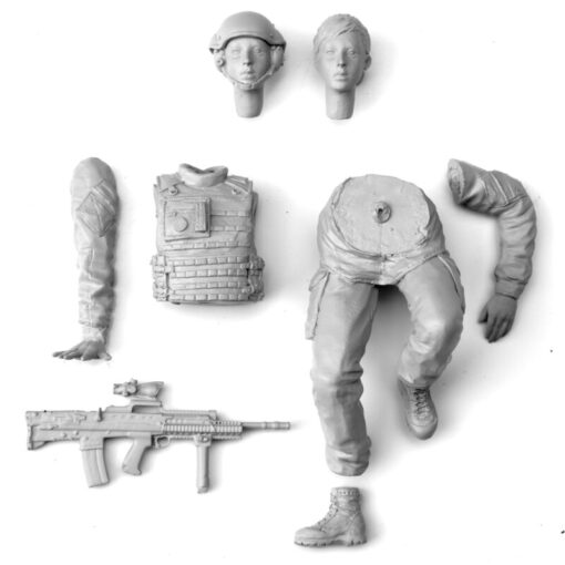 1/16 Figurenbausatz Britische Richtschützin – Bild 2