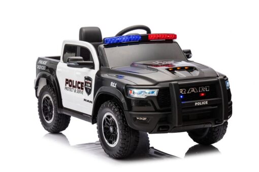 Kinderauto Polizei Dodge RAM 1500 RHO Mit Ledersitz und EVA Reifen – Bild 4